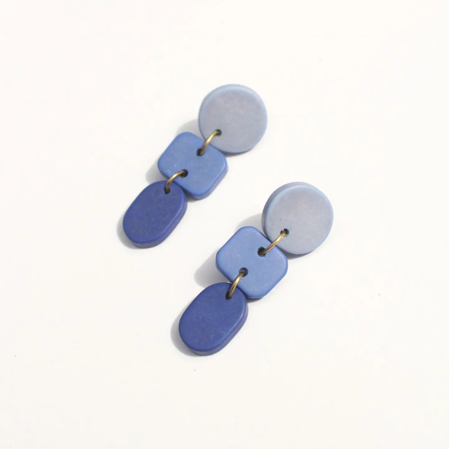 Ombré Clay Earrings - Lapis
