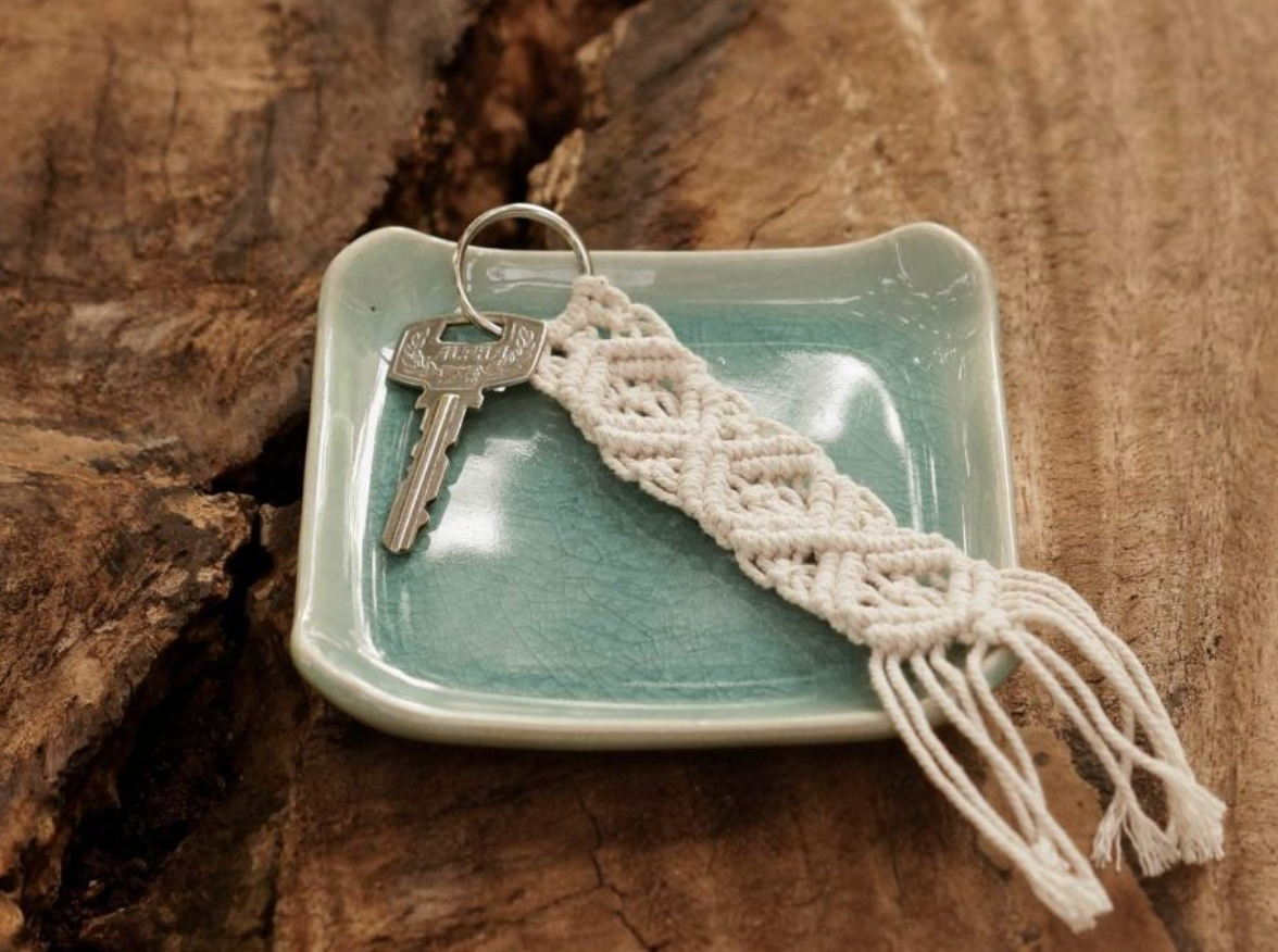 Diamond Macrame Keychain