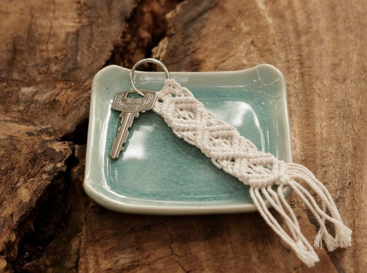 Diamond Macrame Keychain