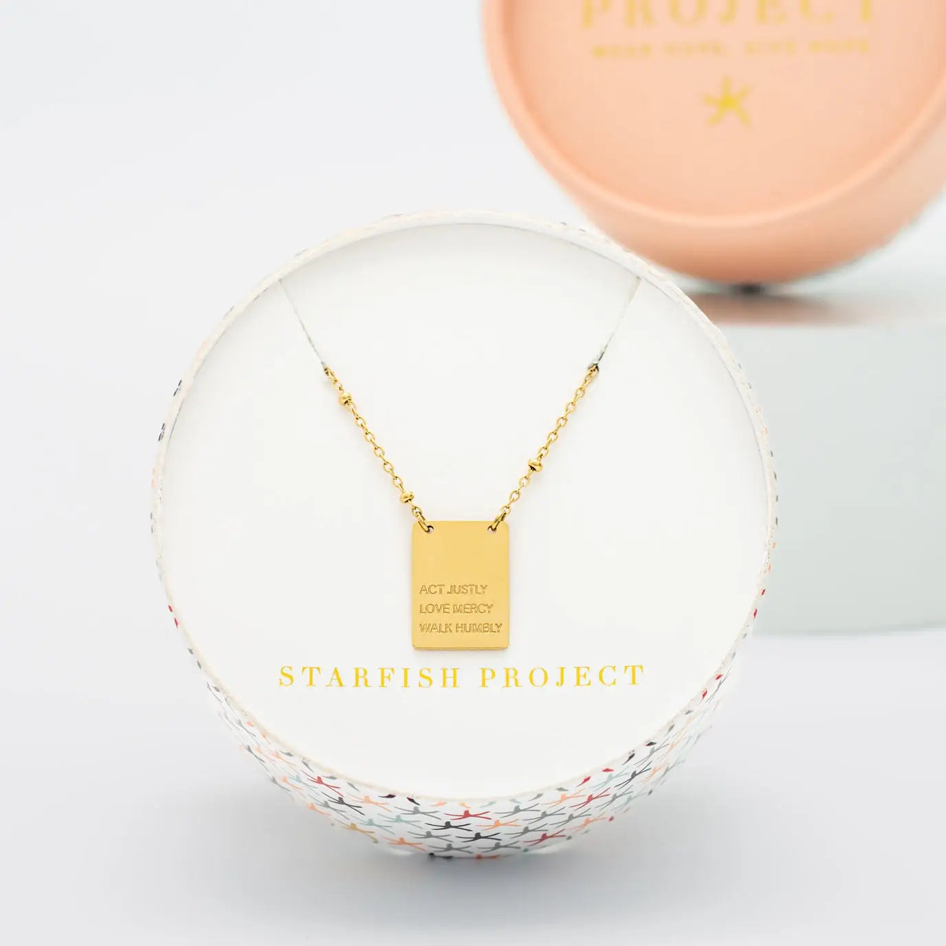 Act Justly Necklace in Gold