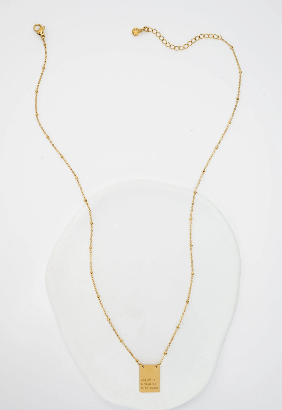 Act Justly Necklace in Gold