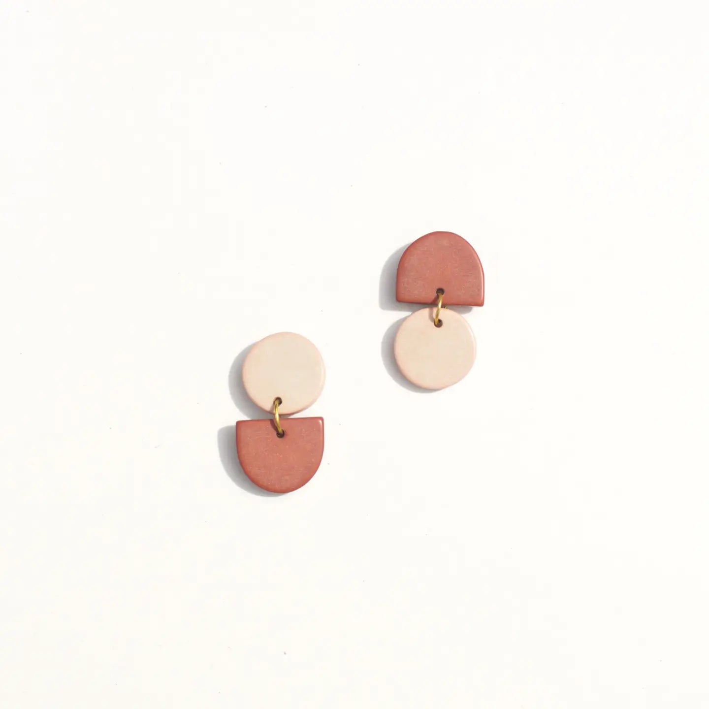 Backflip Clay Earrings in Cocoa Cream