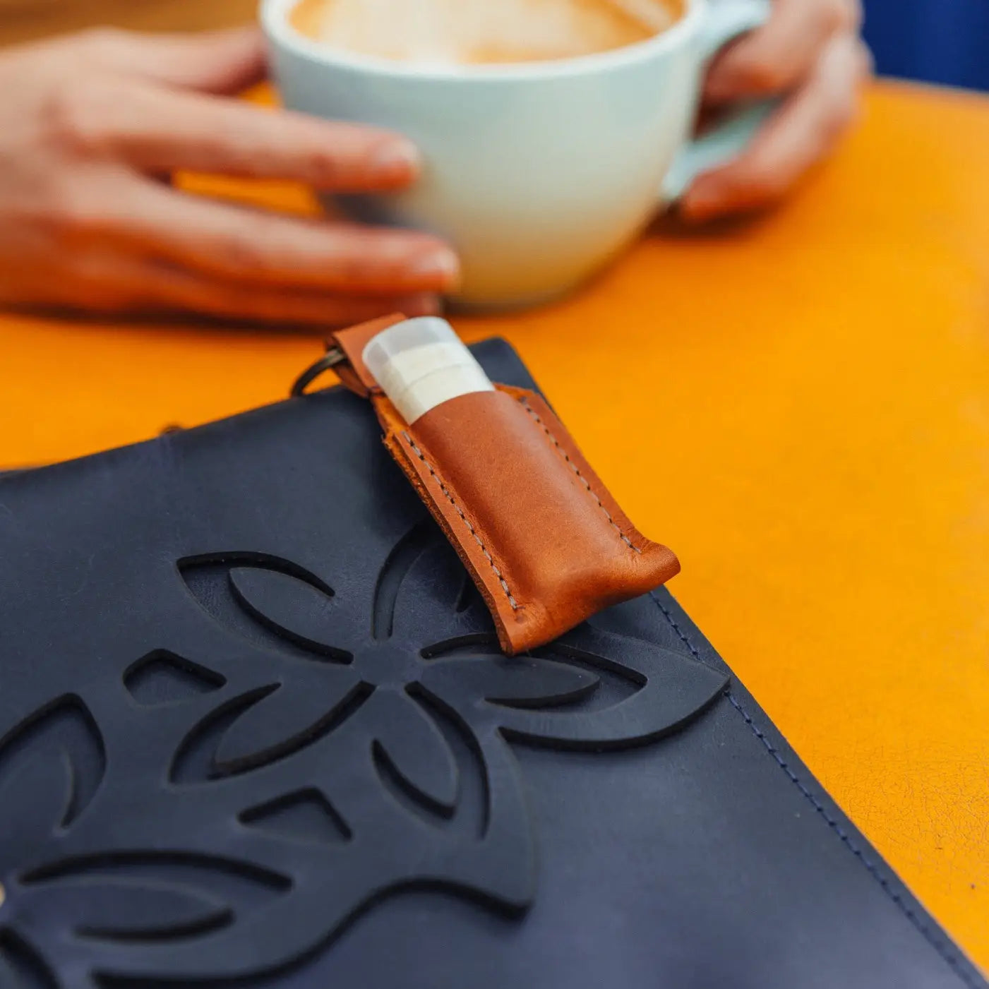 Chapstick Keychain - Cognac