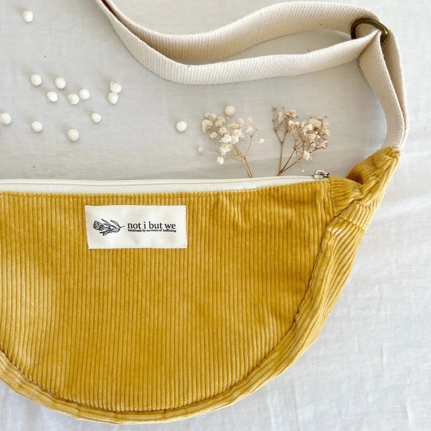 Upcycled Crossbody Bag in Mustard