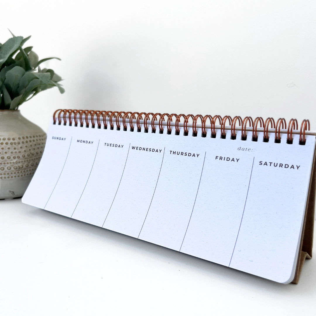 Desk Planner | Coffee Paper Weekly Undated Calendar
