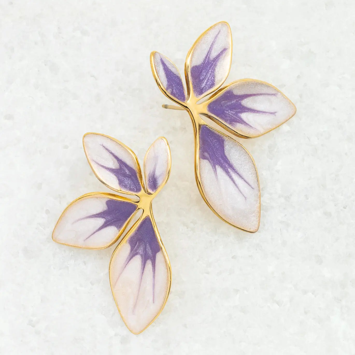 Fourish Lavender Leaf Earrings