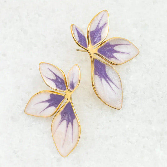 Fourish Lavender Leaf Earrings