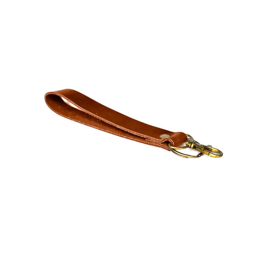Leather Loop Keychain - Cognac