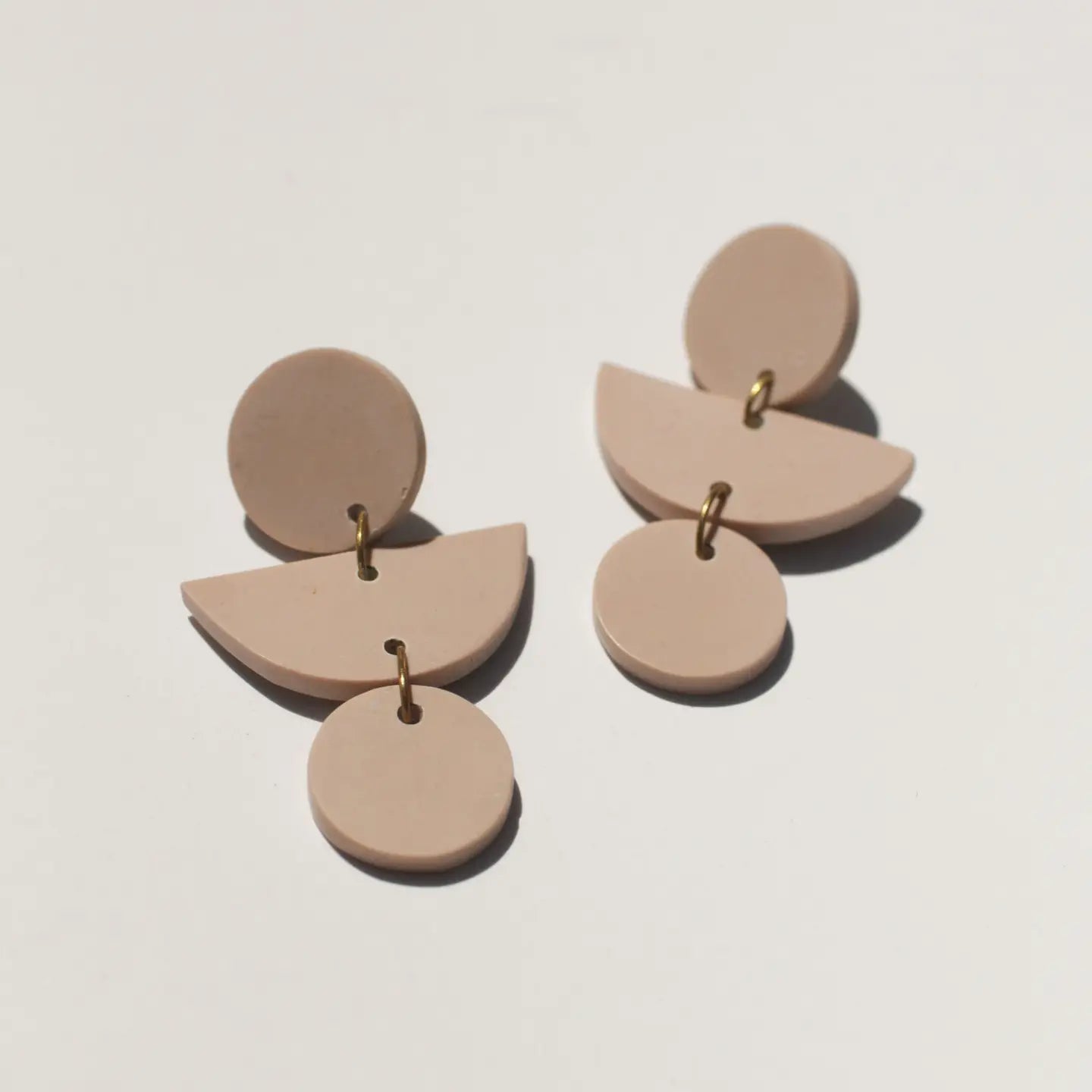 Mojave Geo Clay Earrings in Sand Dune