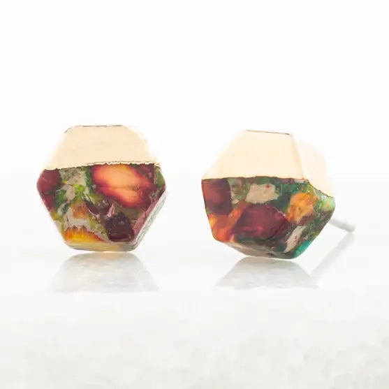 Sedona Stud Earrings in Sunrise Red